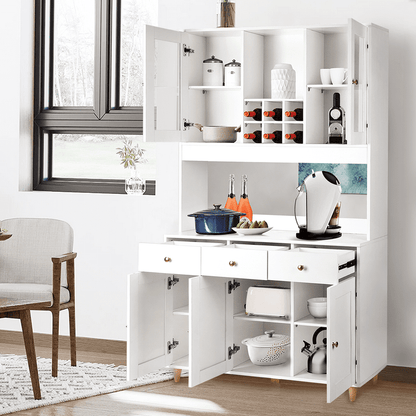 RichYa Modern Tall Kitchen Pantry Cabinet
