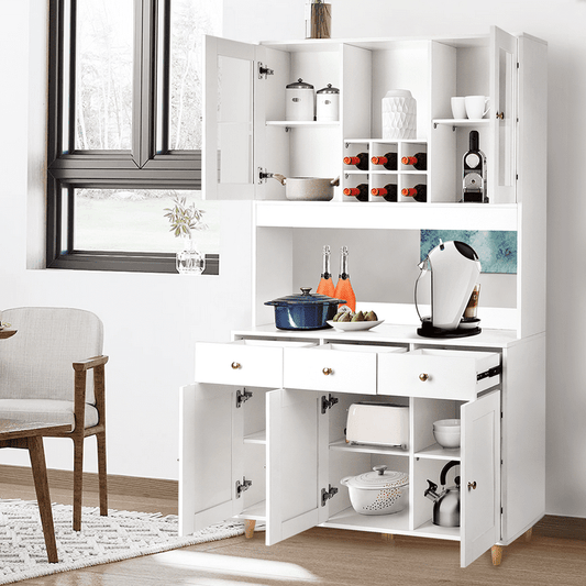 RichYa Modern Tall Kitchen Pantry Cabinet