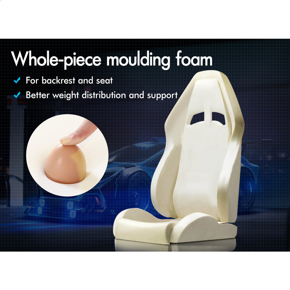 ALFORDSON Gaming Office Chair with LED Lights & 8 Point Massage