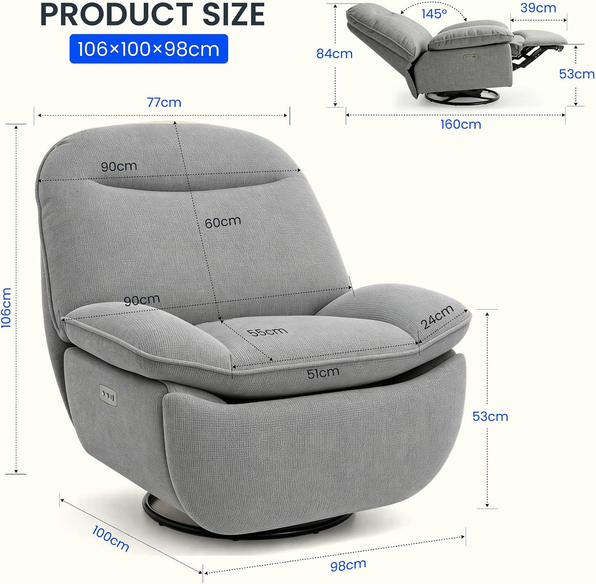FLEXISPOT XR6 OVAL Electric Recliner Chair