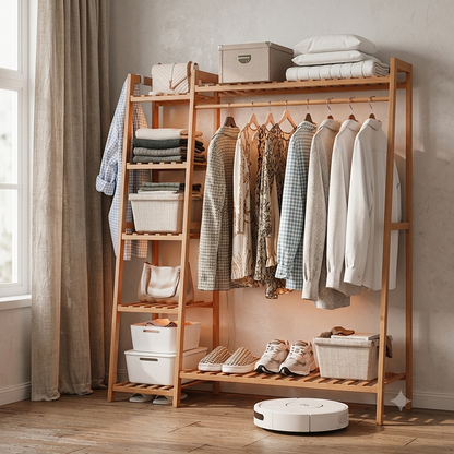 Bamboo Clothes Rack