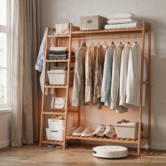 Bamboo Clothes Rack