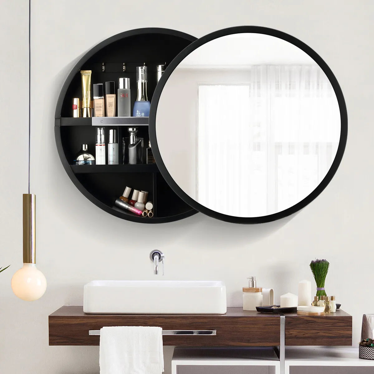 Luxsuite Mirror Cabinet Round