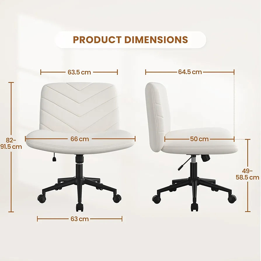 Yaheetech Wide Seat Cross Legged Office Chair