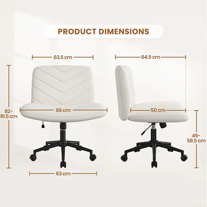 Yaheetech Wide Seat Cross Legged Office Chair