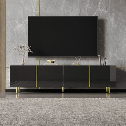 MURUL Mobile TV Stand Black Gold