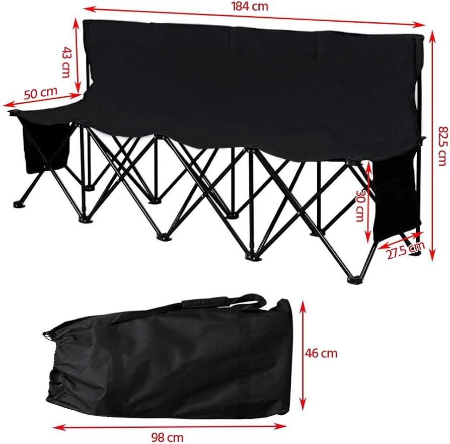Yaheetech Camping Bench, Foldable Bench for 4 People