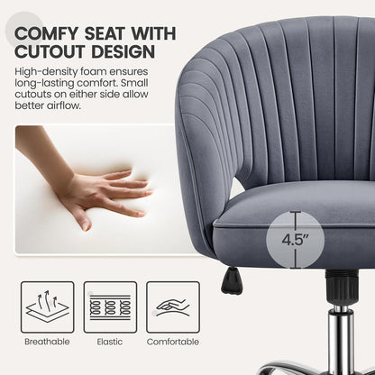Yaheetech Velvet Desk Chair