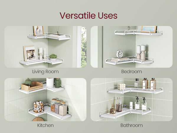 VASAGLE Set of 2 Corner Shelves