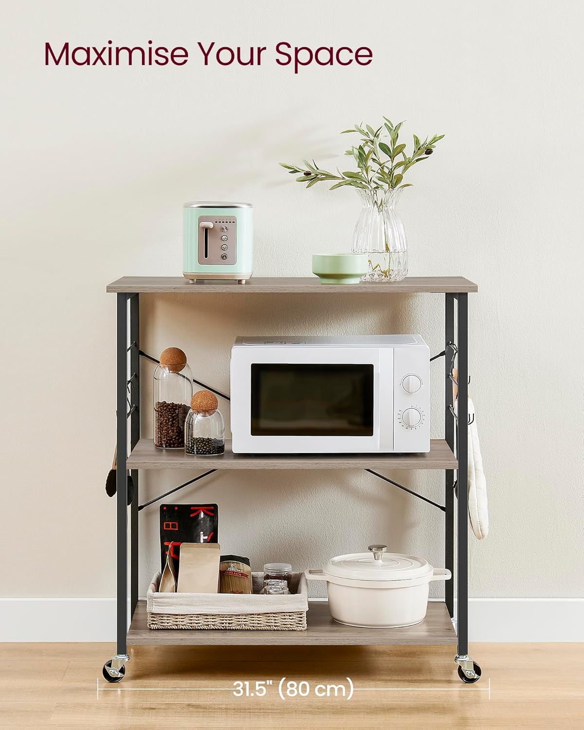 VASAGLE Serving Trolley KKS067K02