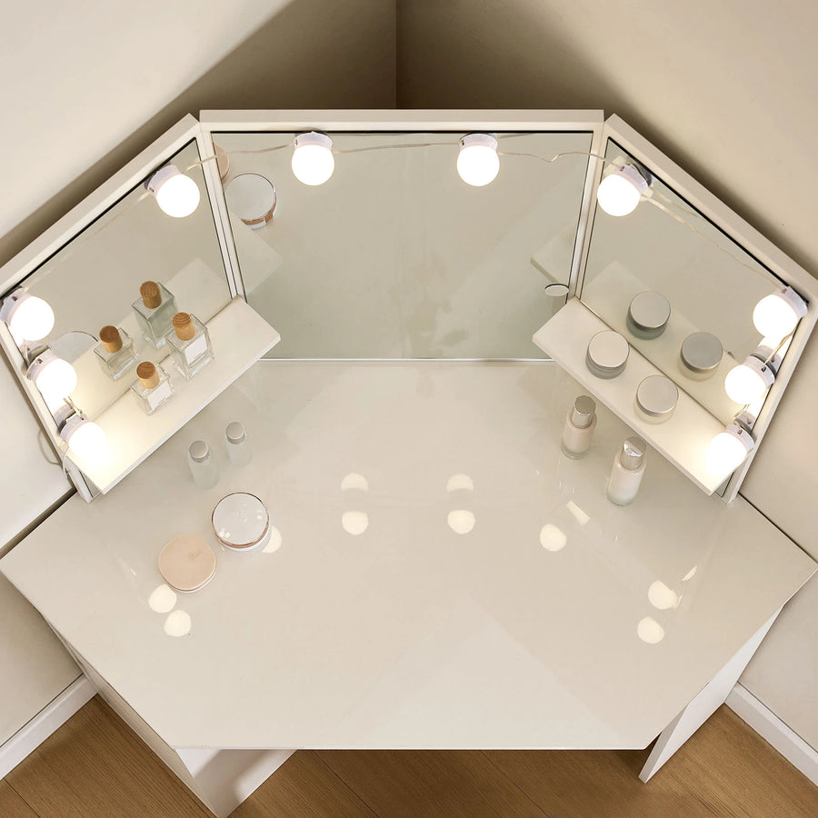 The Roze corner vanity table