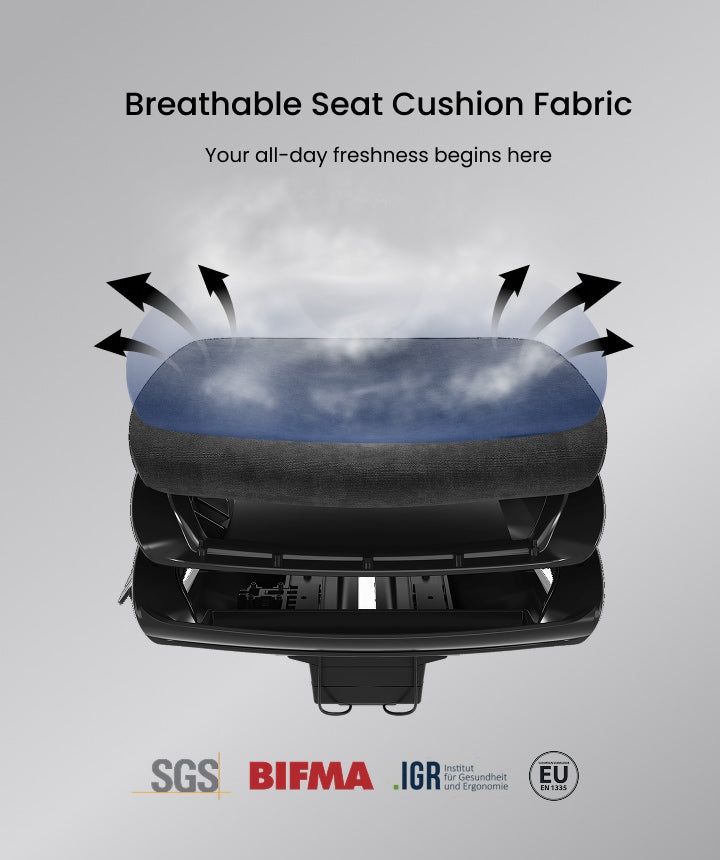 FLEXISPOT Multifunctional Fabric Ergonomic Chair (BS12 PRO)