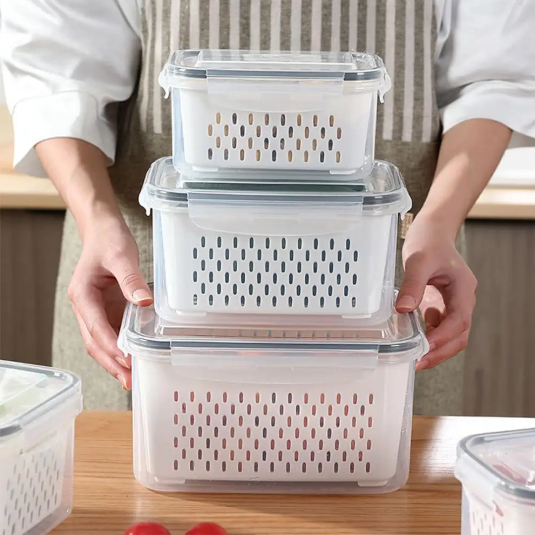Draining Basket Container(set 3pcs)