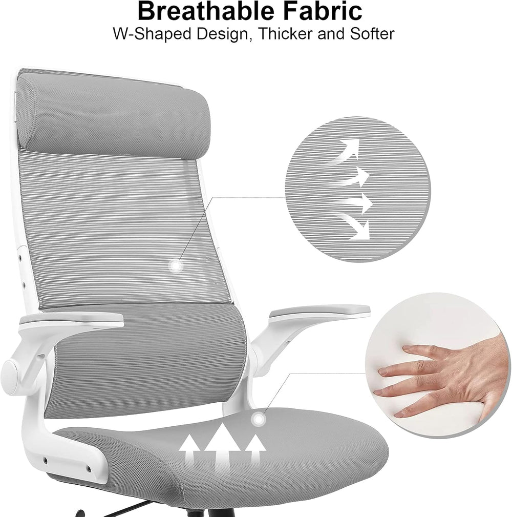 MELOKEA Gray Office Chair Ergonomic