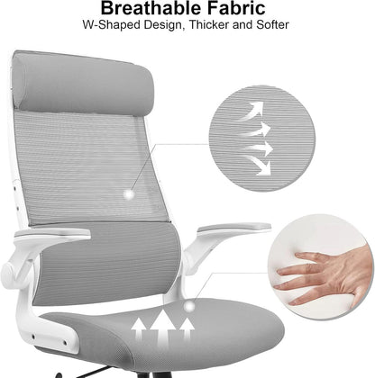 MELOKEA Gray Office Chair Ergonomic