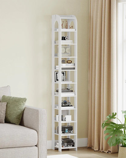 11 Tier Narrow Shoe Rack, Freestanding Closet Wooden