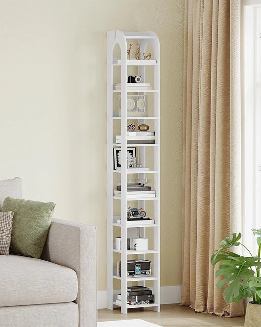 11 Tier Narrow Shoe Rack, Freestanding Closet Wooden