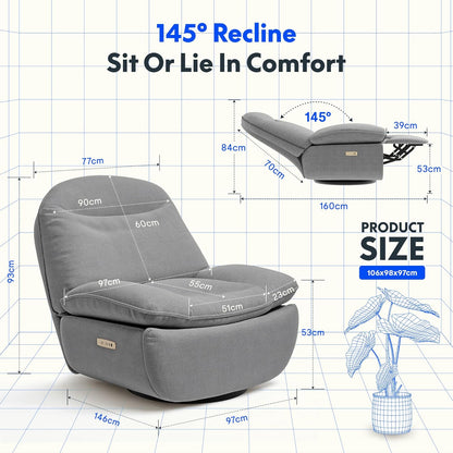 FLEXISPOT XR6 Recliner Swivel Rocking Chair