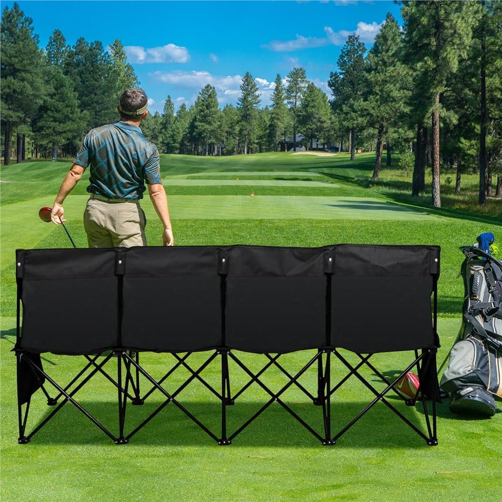 Yaheetech Camping Bench, Foldable Bench for 4 People