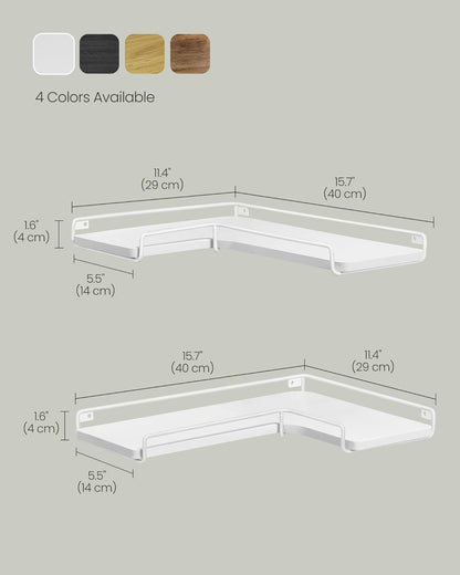 VASAGLE Set of 2 Corner Shelves
