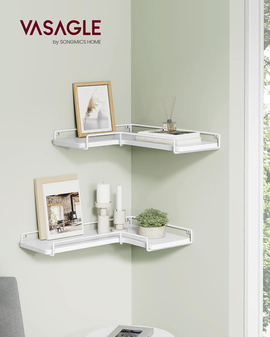 VASAGLE Set of 2 Corner Shelves