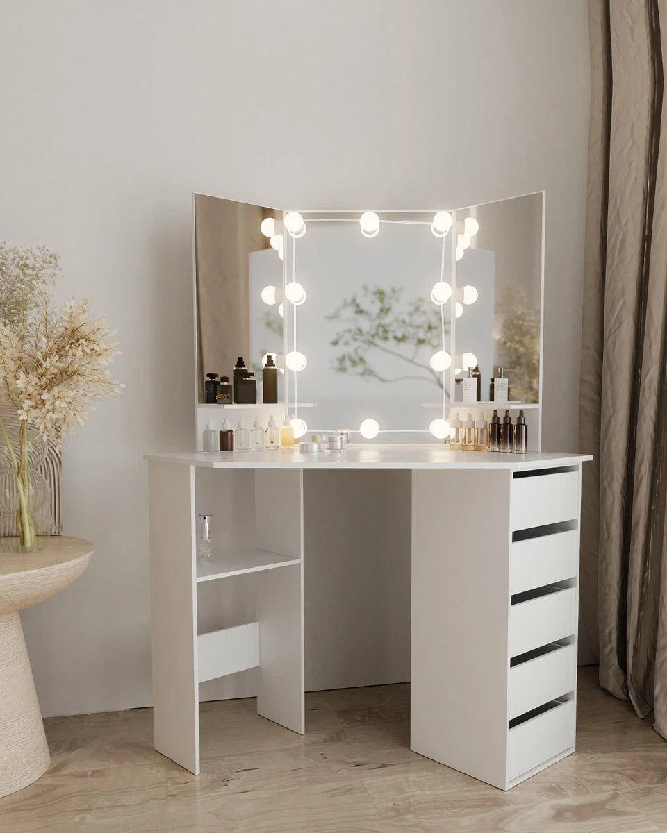 The Roze corner vanity table