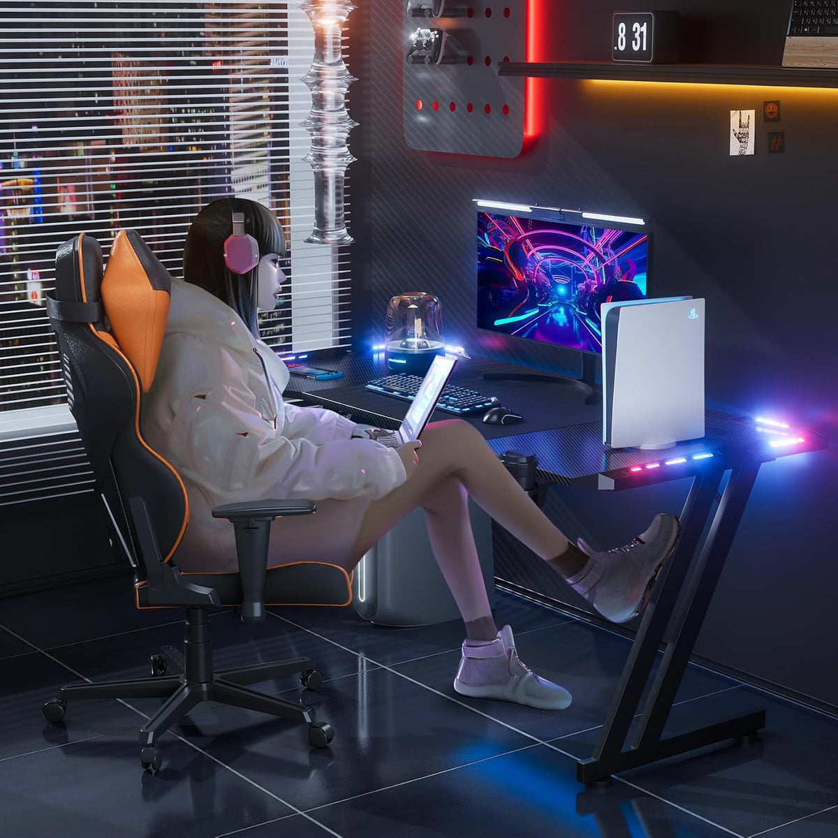 HLDIRECT ZZ12-L BLACK Desk 120cm