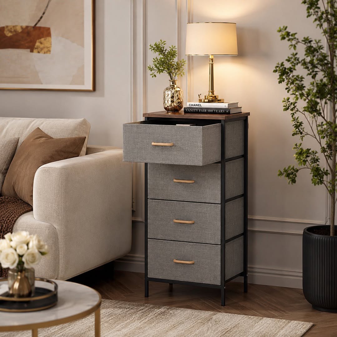 Chest of 4 Fabric Drawers