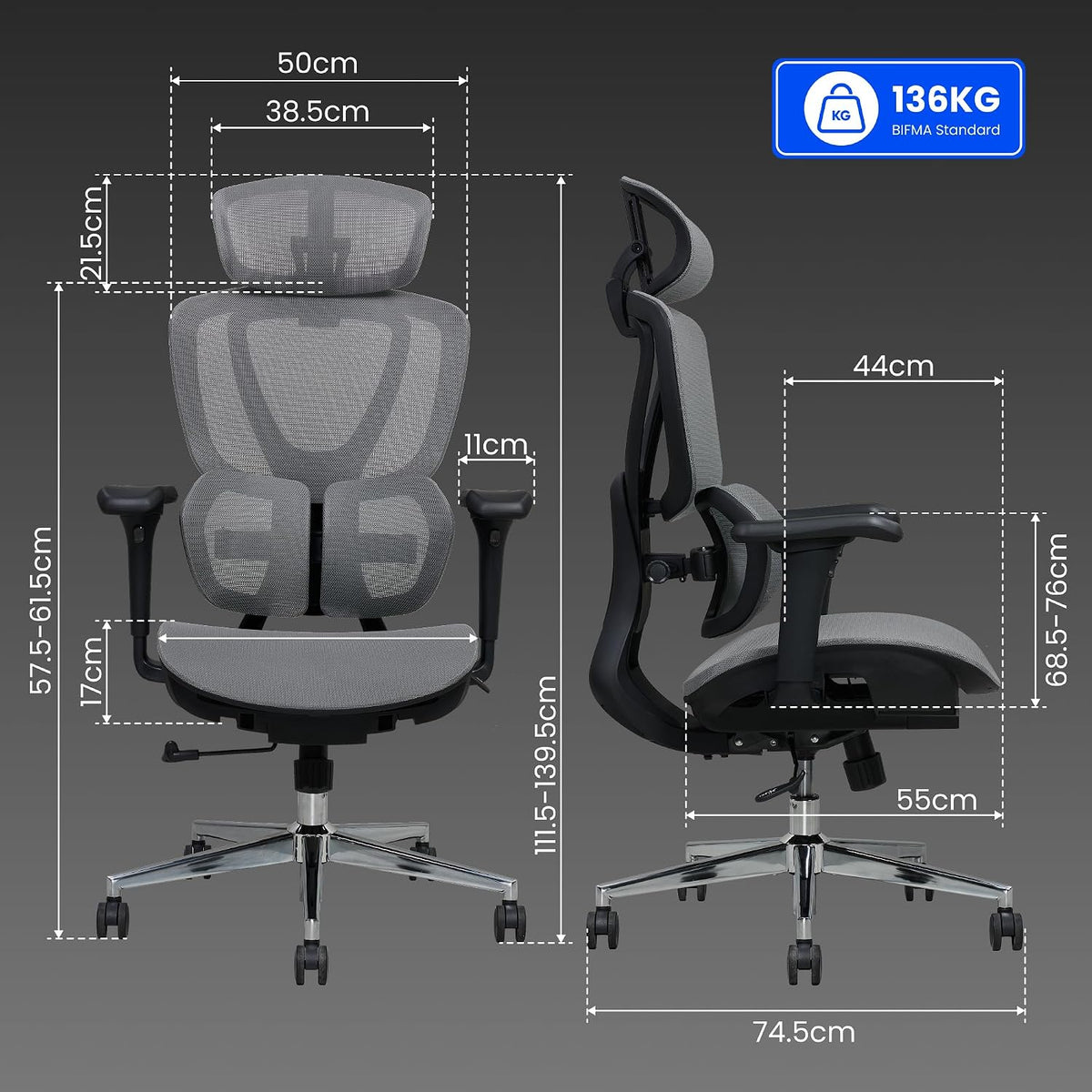 FlexiSpot C7DG-LITE-V2 Ergonomic Office Chair