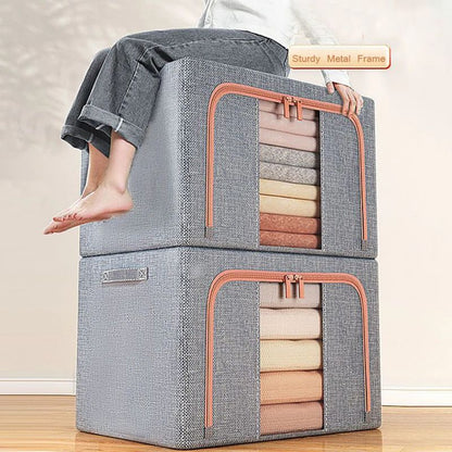 Metal Frame Storage Bag Box (2pcs)