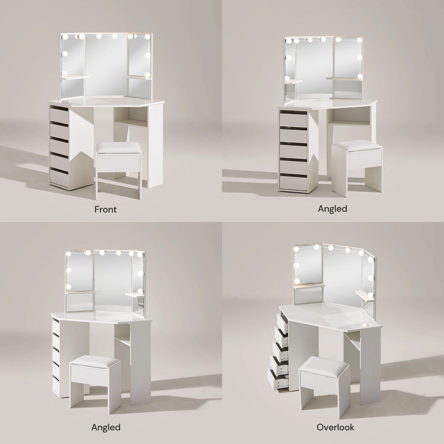 The Roze corner vanity table