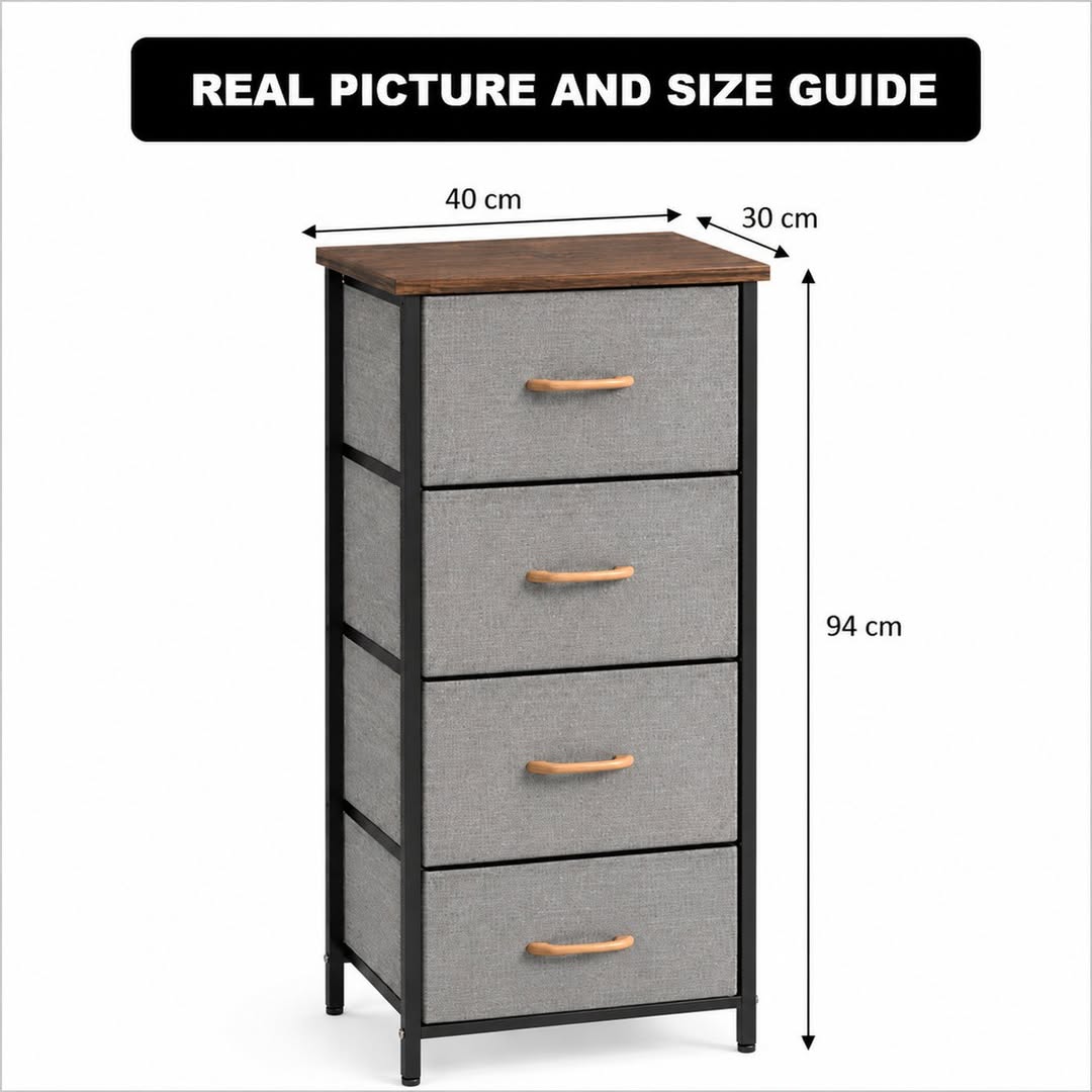 Chest of 4 Fabric Drawers