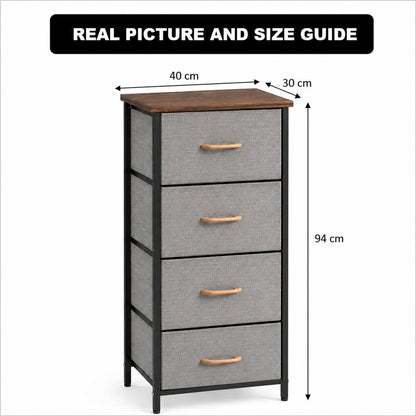 Chest of 4 Fabric Drawers