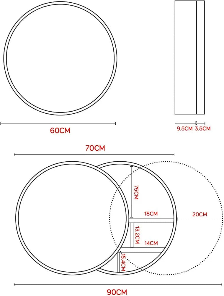 Luxsuite Mirror Cabinet Round