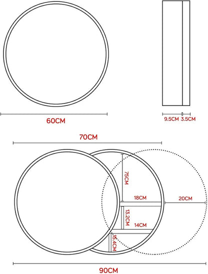 Luxsuite Mirror Cabinet Round