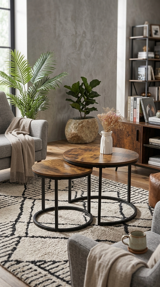 Hawsaiy 2-in-1 Nesting Coffee Table Set FU02001YL