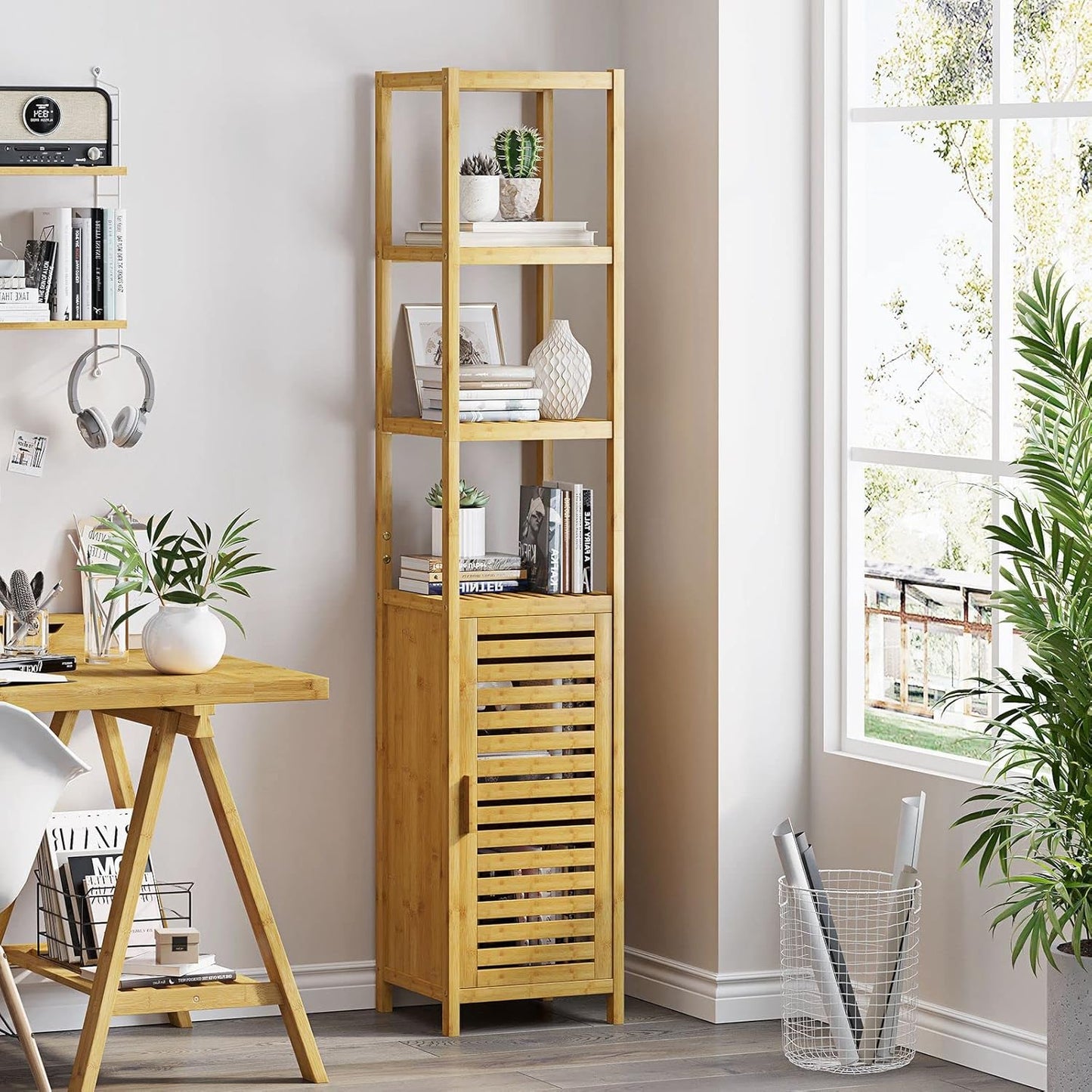 Freestanding Bamboo Cabinet