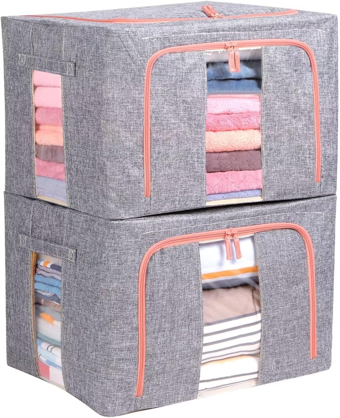 Metal Frame Storage Bag Box (2pcs)