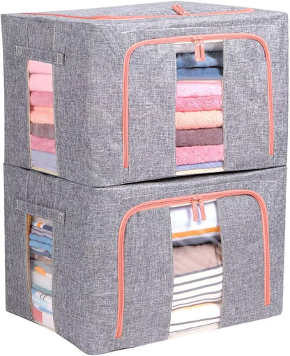 Metal Frame Storage Bag Box (2pcs)