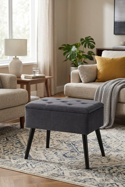 WOLTU Velvet Storage Pouffe Stool