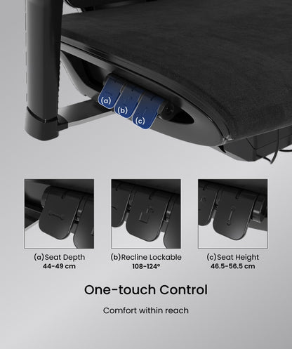 FLEXISPOT Multifunctional Fabric Ergonomic Chair (BS12 PRO)