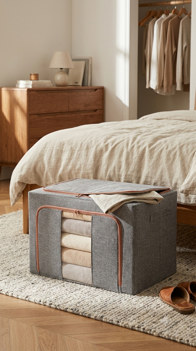 Metal Frame Storage Bag Box (2pcs)