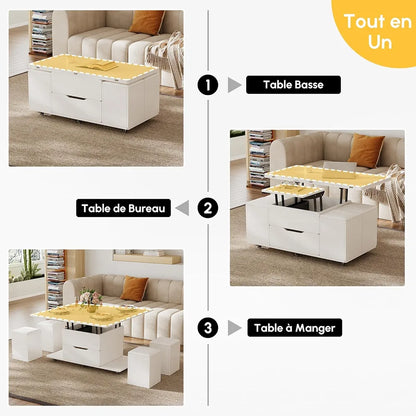 Homary White Lift Top Coffee