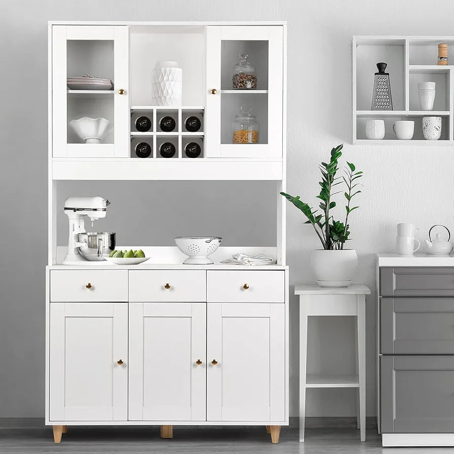 RichYa Modern Tall Kitchen Pantry Cabinet