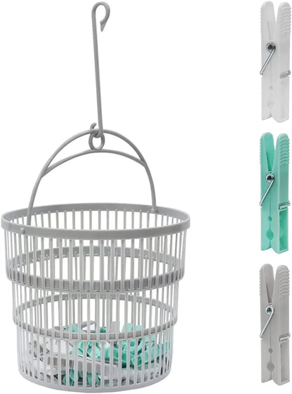 Basket  50 Aquapur Clothespins Laundry