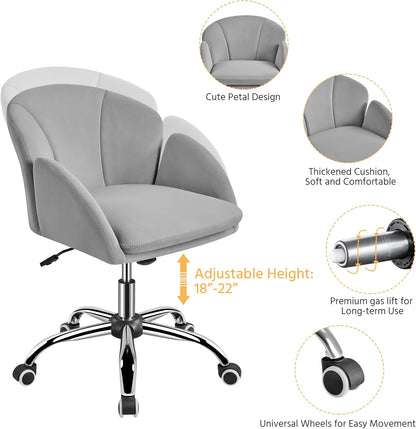 Yaheetech Velvet Office Chair