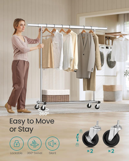 SONGMICS Clothes Rack with Wheels