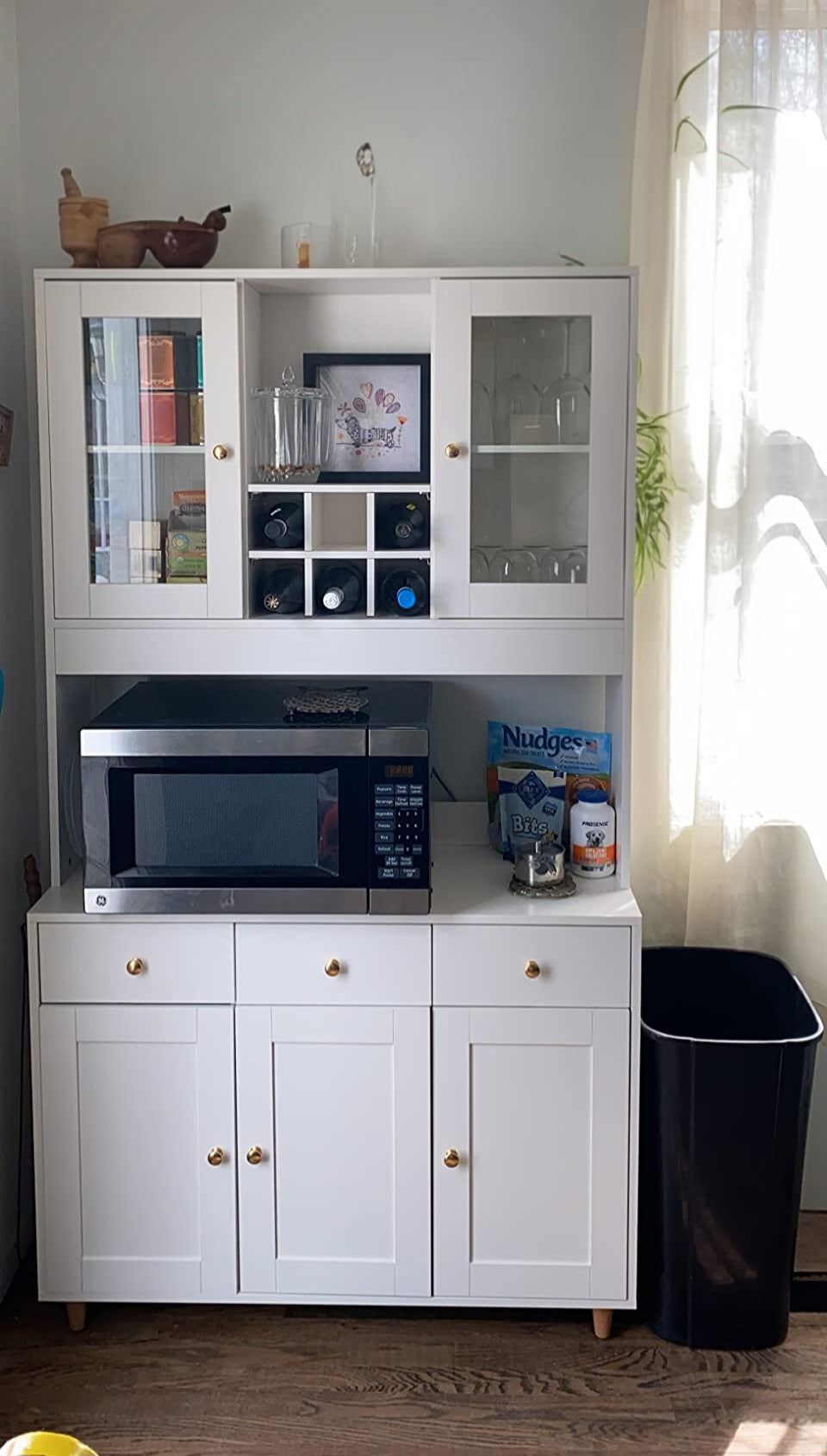 RichYa Modern Tall Kitchen Pantry Cabinet