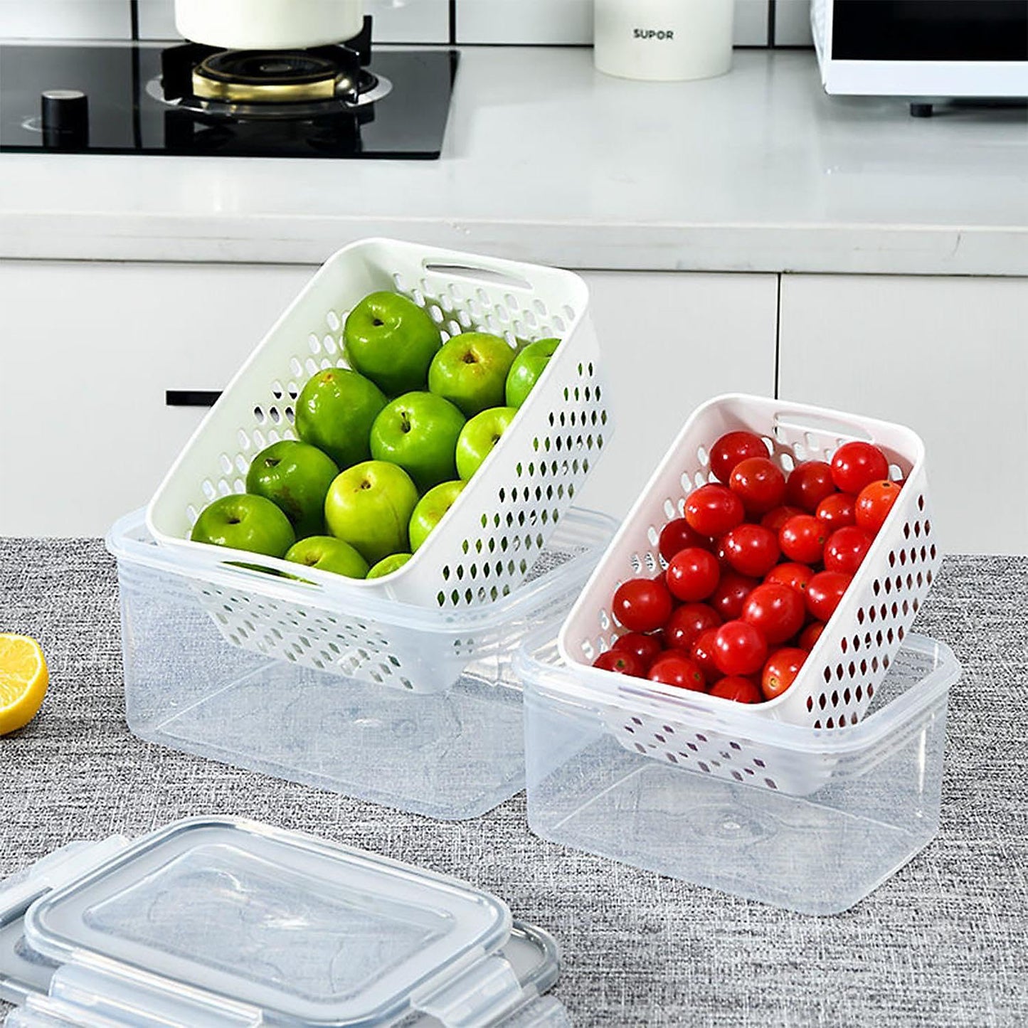 Draining Basket Container(set 3pcs)