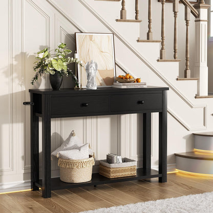 Console Table with 2 Wood Drawers HE-NCFCTSFBZ-32 BLACK